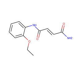 CCOc1ccccc1NC(=O)/C=C/C(N)=O ZINC000000197340