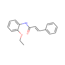 CCOc1ccccc1NC(=O)/C=C/c1ccccc1 ZINC000001903859