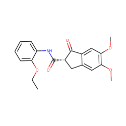 CCOc1ccccc1NC(=O)[C@H]1Cc2cc(OC)c(OC)cc2C1=O ZINC000473155137