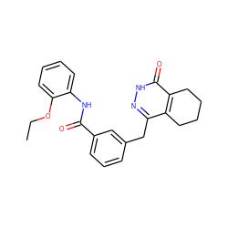 CCOc1ccccc1NC(=O)c1cccc(Cc2n[nH]c(=O)c3c2CCCC3)c1 ZINC000167825393