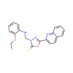 CCOc1ccccc1NCn1nc(-c2ccc3ccccc3n2)oc1=S ZINC000095597495