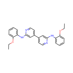 CCOc1ccccc1Nc1cc(-c2ccnc(Nc3ccccc3OCC)c2)ccn1 ZINC000028572044