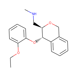 CCOc1ccccc1O[C@H]1c2ccccc2CO[C@@H]1CNC ZINC000040957787