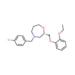 CCOc1ccccc1OC[C@@H]1CN(Cc2ccc(Cl)cc2)CCCO1 ZINC000013579719