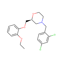 CCOc1ccccc1OC[C@@H]1CN(Cc2ccc(Cl)cc2Cl)CCO1 ZINC000013579658