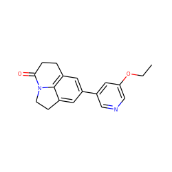 CCOc1cncc(-c2cc3c4c(c2)CCN4C(=O)CC3)c1 ZINC000071318766