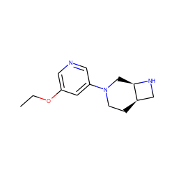 CCOc1cncc(N2CC[C@@H]3CN[C@@H]3C2)c1 ZINC000035080258