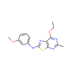 CCOc1nc(C)nc2sc(Nc3cccc(OC)c3)nc12 ZINC000299855559