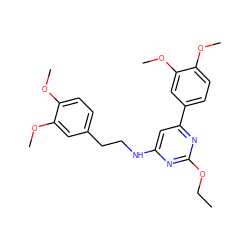 CCOc1nc(NCCc2ccc(OC)c(OC)c2)cc(-c2ccc(OC)c(OC)c2)n1 ZINC000035902221