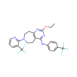 CCOc1nc2c(c(Nc3ccc(C(F)(F)F)cc3)n1)CCN(c1ncccc1C(F)(F)F)CC2 ZINC000145065177