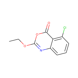 CCOc1nc2cccc(Cl)c2c(=O)o1 ZINC000003625586