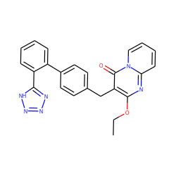 CCOc1nc2ccccn2c(=O)c1Cc1ccc(-c2ccccc2-c2nnn[nH]2)cc1 ZINC000029557284