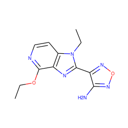 CCOc1nccc2c1nc(-c1nonc1N)n2CC ZINC000028462702