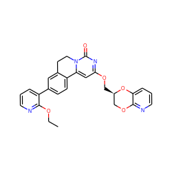 CCOc1ncccc1-c1ccc2c(c1)CCn1c-2cc(OC[C@@H]2COc3ncccc3O2)nc1=O ZINC000219959619