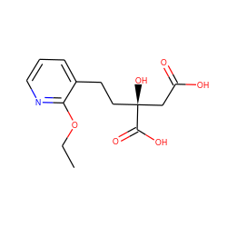 CCOc1ncccc1CC[C@](O)(CC(=O)O)C(=O)O ZINC000653691287