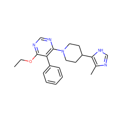 CCOc1ncnc(N2CCC(c3[nH]cnc3C)CC2)c1-c1ccccc1 ZINC000036176405