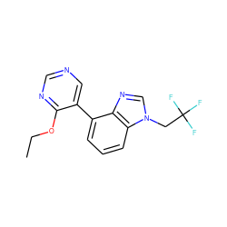 CCOc1ncncc1-c1cccc2c1ncn2CC(F)(F)F ZINC000095563549