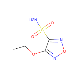 CCOc1nonc1S(N)(=O)=O ZINC000299839738