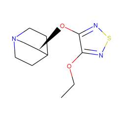 CCOc1nsnc1O[C@@H]1CN2CCC1CC2 ZINC000013777532