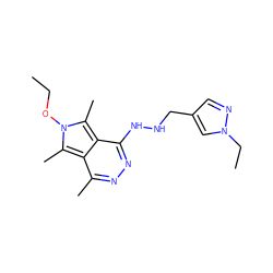 CCOn1c(C)c2c(C)nnc(NNCc3cnn(CC)c3)c2c1C ZINC000028569453