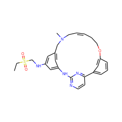 CCS(=O)(=O)CNc1cc2cc(c1)Nc1nccc(n1)-c1cccc(c1)OCC/C=C/CN(C)C2 ZINC000073197796