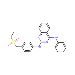 CCS(=O)(=O)Cc1ccc(Nc2nc(Nc3ccccc3)c3ccccc3n2)cc1 ZINC000034802019