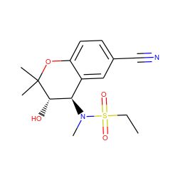 CCS(=O)(=O)N(C)[C@@H]1c2cc(C#N)ccc2OC(C)(C)[C@H]1O ZINC000007999092