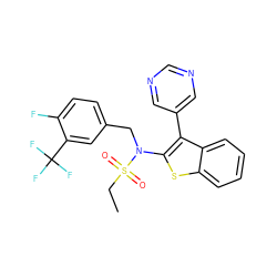 CCS(=O)(=O)N(Cc1ccc(F)c(C(F)(F)F)c1)c1sc2ccccc2c1-c1cncnc1 ZINC000115230130