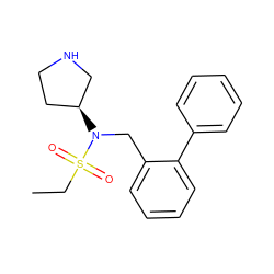 CCS(=O)(=O)N(Cc1ccccc1-c1ccccc1)[C@H]1CCNC1 ZINC000040918439