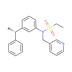 CCS(=O)(=O)N(Cc1cccnc1)c1cccc([C@@H](C)c2ccccc2)c1 ZINC000026833611