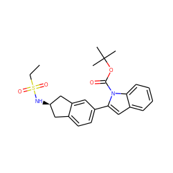 CCS(=O)(=O)N[C@@H]1Cc2ccc(-c3cc4ccccc4n3C(=O)OC(C)(C)C)cc2C1 ZINC000028949657