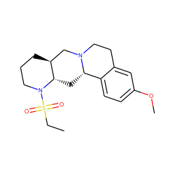 CCS(=O)(=O)N1CCC[C@H]2CN3CCc4cc(OC)ccc4[C@@H]3C[C@@H]21 ZINC000007999017