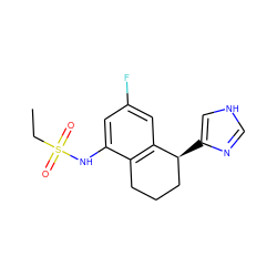 CCS(=O)(=O)Nc1cc(F)cc2c1CCC[C@@H]2c1c[nH]cn1 ZINC000013580192