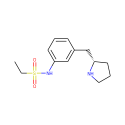 CCS(=O)(=O)Nc1cccc(C[C@@H]2CCCN2)c1 ZINC000013580282