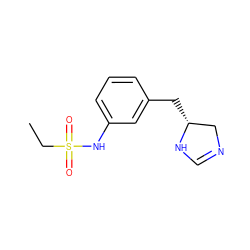 CCS(=O)(=O)Nc1cccc(C[C@@H]2CN=CN2)c1 ZINC000013580294