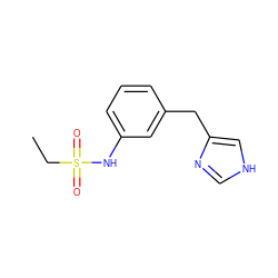 CCS(=O)(=O)Nc1cccc(Cc2c[nH]cn2)c1 ZINC000000008784