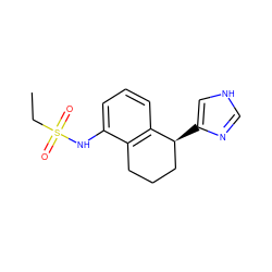 CCS(=O)(=O)Nc1cccc2c1CCC[C@@H]2c1c[nH]cn1 ZINC000013580147