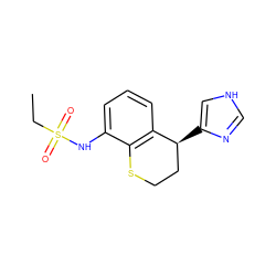 CCS(=O)(=O)Nc1cccc2c1SCC[C@@H]2c1c[nH]cn1 ZINC000013580245