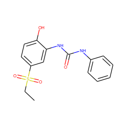 CCS(=O)(=O)c1ccc(O)c(NC(=O)Nc2ccccc2)c1 ZINC000000147862