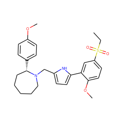 CCS(=O)(=O)c1ccc(OC)c(-c2ccc(CN3CCCCC[C@@H]3c3ccc(OC)cc3)[nH]2)c1 ZINC000026982901