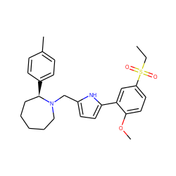 CCS(=O)(=O)c1ccc(OC)c(-c2ccc(CN3CCCCC[C@H]3c3ccc(C)cc3)[nH]2)c1 ZINC000001540655