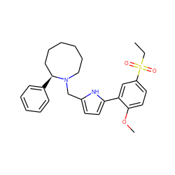 CCS(=O)(=O)c1ccc(OC)c(-c2ccc(CN3CCCCCC[C@@H]3c3ccccc3)[nH]2)c1 ZINC000028237447