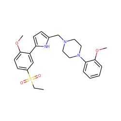 CCS(=O)(=O)c1ccc(OC)c(-c2ccc(CN3CCN(c4ccccc4OC)CC3)[nH]2)c1 ZINC000029566166