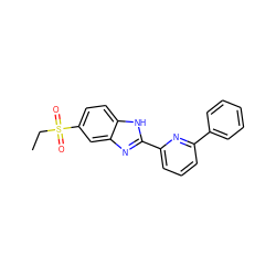 CCS(=O)(=O)c1ccc2[nH]c(-c3cccc(-c4ccccc4)n3)nc2c1 ZINC000084687283