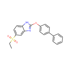 CCS(=O)(=O)c1ccc2[nH]c(Oc3ccc(-c4ccccc4)cc3)nc2c1 ZINC000095598233