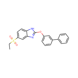 CCS(=O)(=O)c1ccc2[nH]c(Oc3cccc(-c4ccccc4)c3)nc2c1 ZINC000095594622