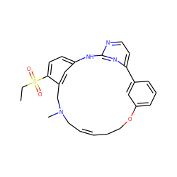 CCS(=O)(=O)c1ccc2cc1CN(C)C/C=C/CCOc1cccc(c1)-c1ccnc(n1)N2 ZINC000073198408