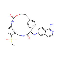 CCS(=O)(=O)c1ccc2cc1CNC(=O)[C@H](Nc1ccc3c(N)nccc3c1)c1ccc(cc1)CCOC(=O)N2 ZINC000143177834