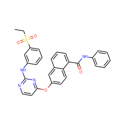 CCS(=O)(=O)c1cccc(Nc2nccc(Oc3ccc4c(C(=O)Nc5ccccc5)cccc4c3)n2)c1 ZINC000653801361