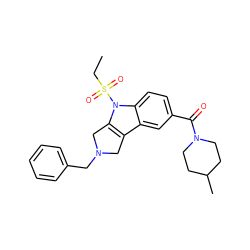 CCS(=O)(=O)n1c2c(c3cc(C(=O)N4CCC(C)CC4)ccc31)CN(Cc1ccccc1)C2 ZINC000028955389